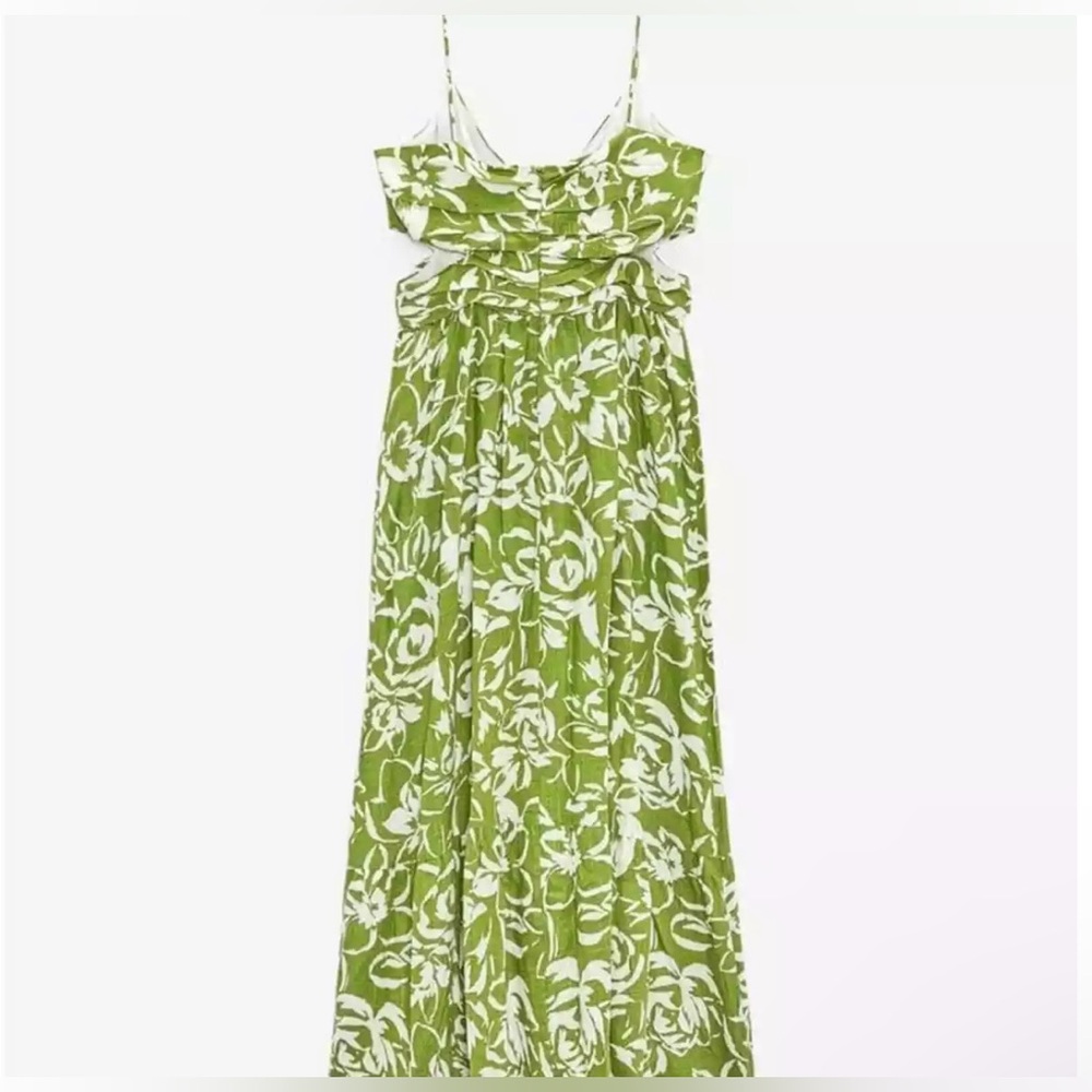 ZARA Floral Cutout Midi Dress - Picture 7 of 12